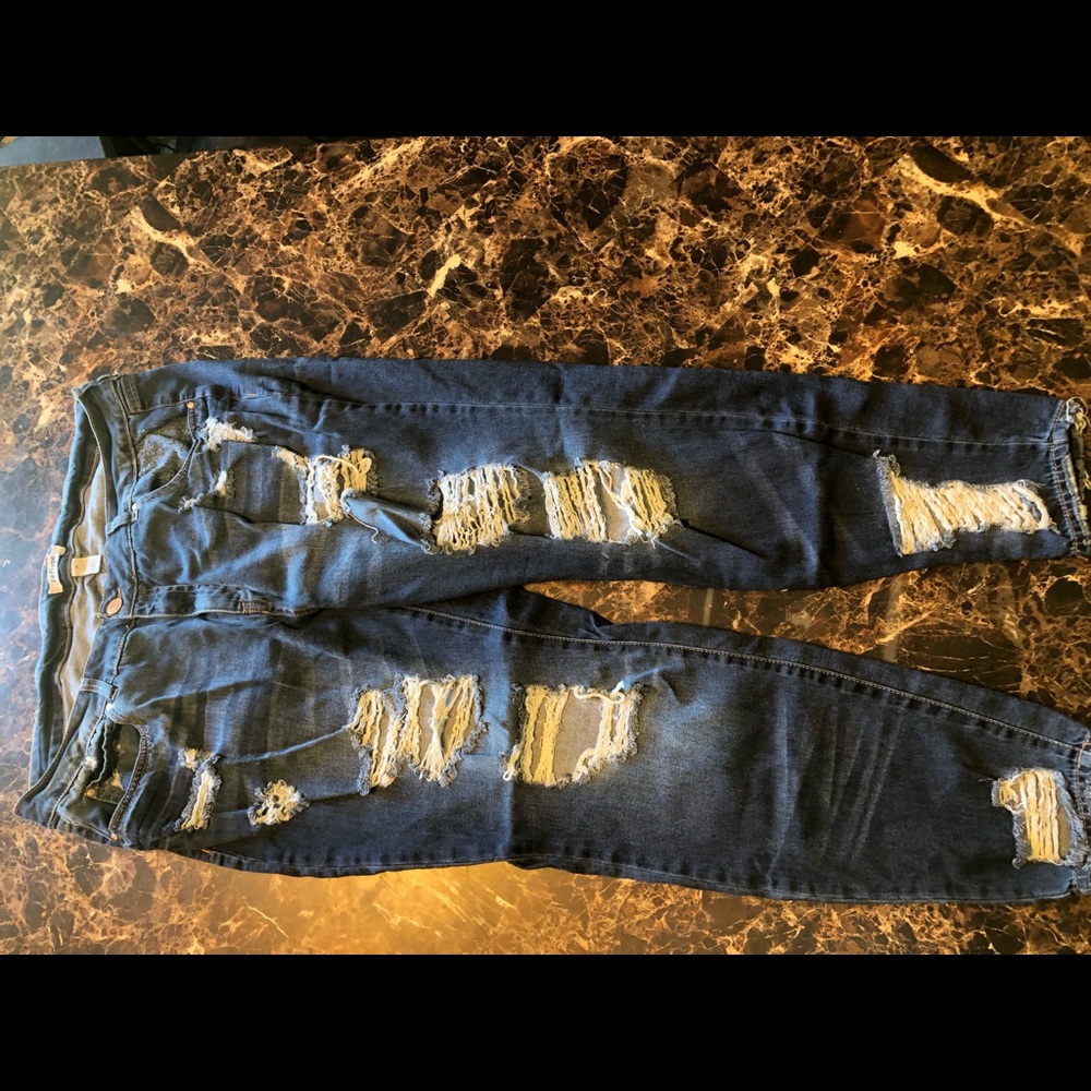 Charlotte Russe Distressed Boyfriend Jeans Size 18